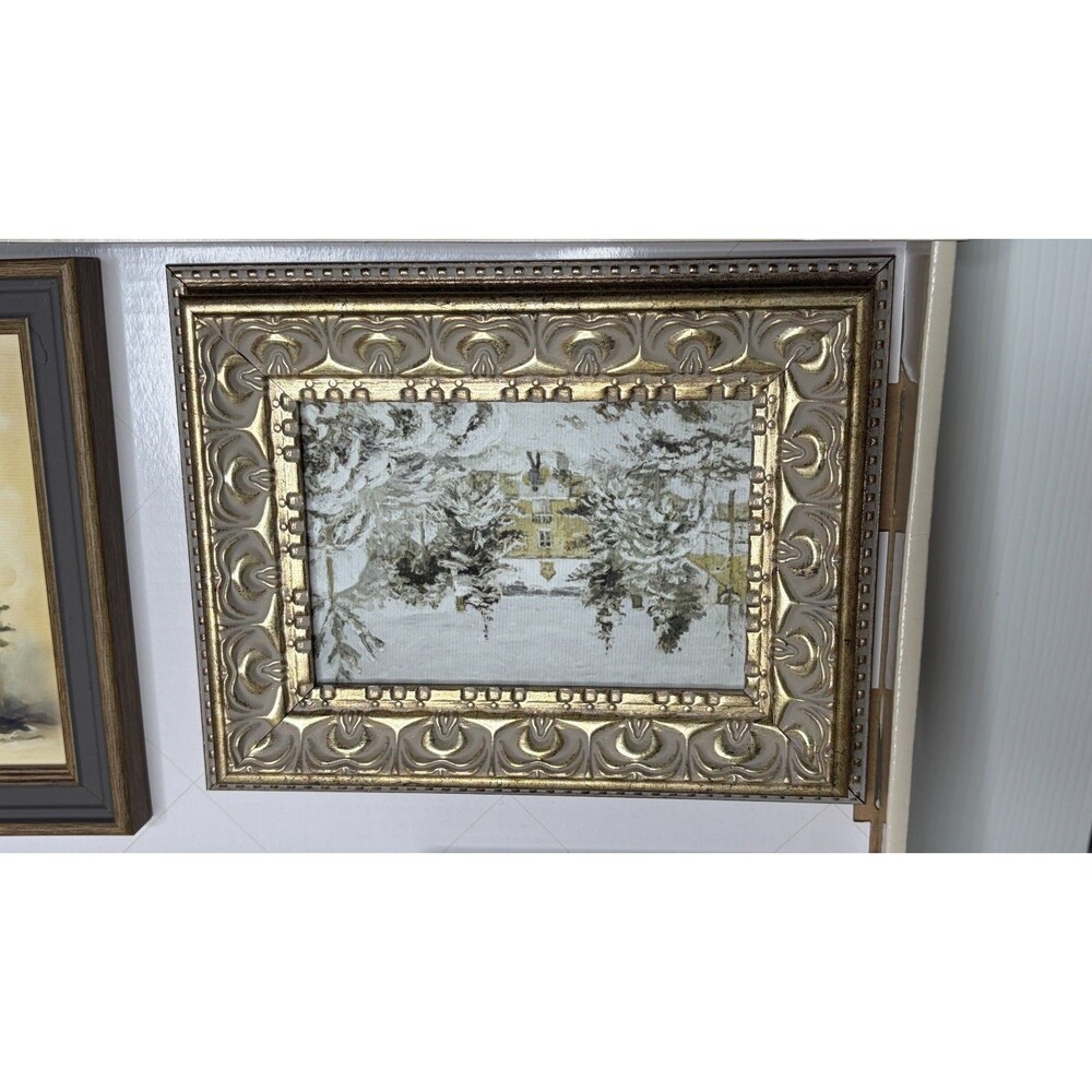 New Petal Lane Home Christmas Set Of 6 Framed Artwork Christmas Theme - Rare - Picture 7 of 11